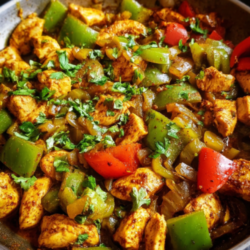 Zarte Paprika-Hähnchen-Pfanne
