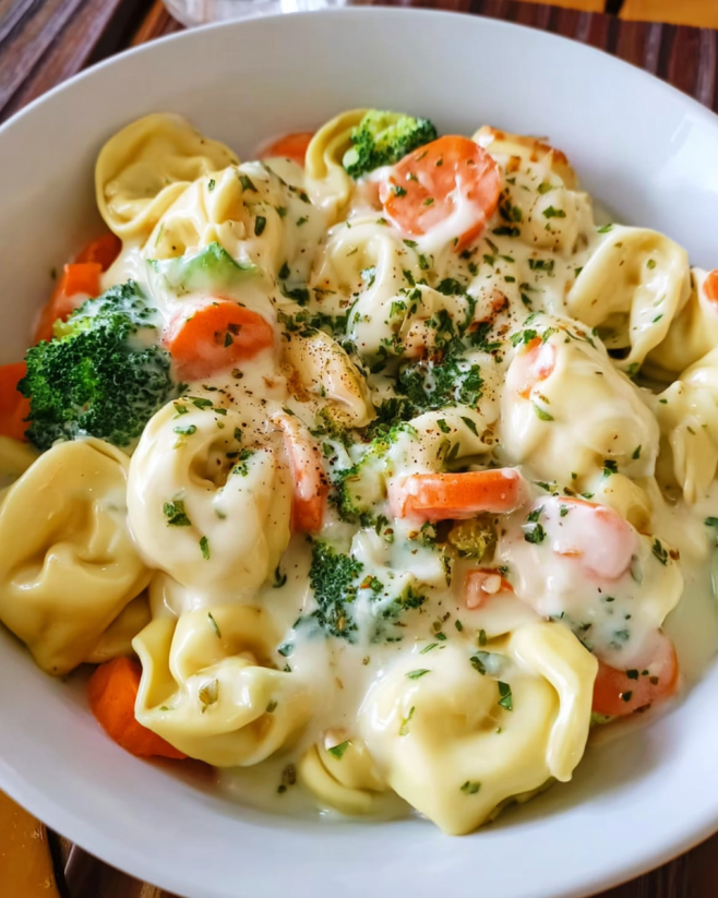 Cremige Käse-Tortellini Pfanne