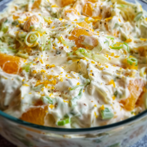 Cremiger Lauch-Mandarinen-Aufstrich