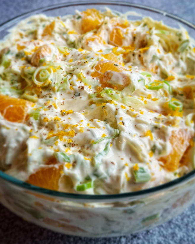 Cremiger Lauch-Mandarinen-Aufstrich