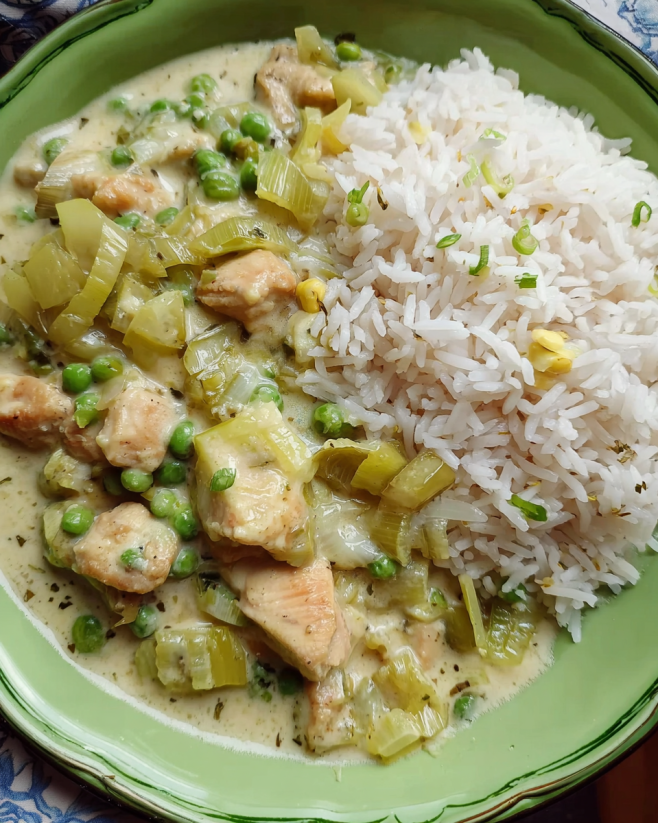 Cremiges Lauch-Hähnchen-Geschnetzeltes