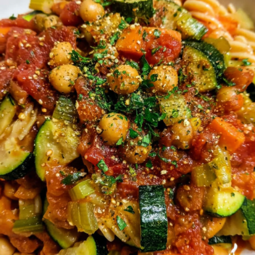 Würziges Zucchini-Kichererbsen Ragout