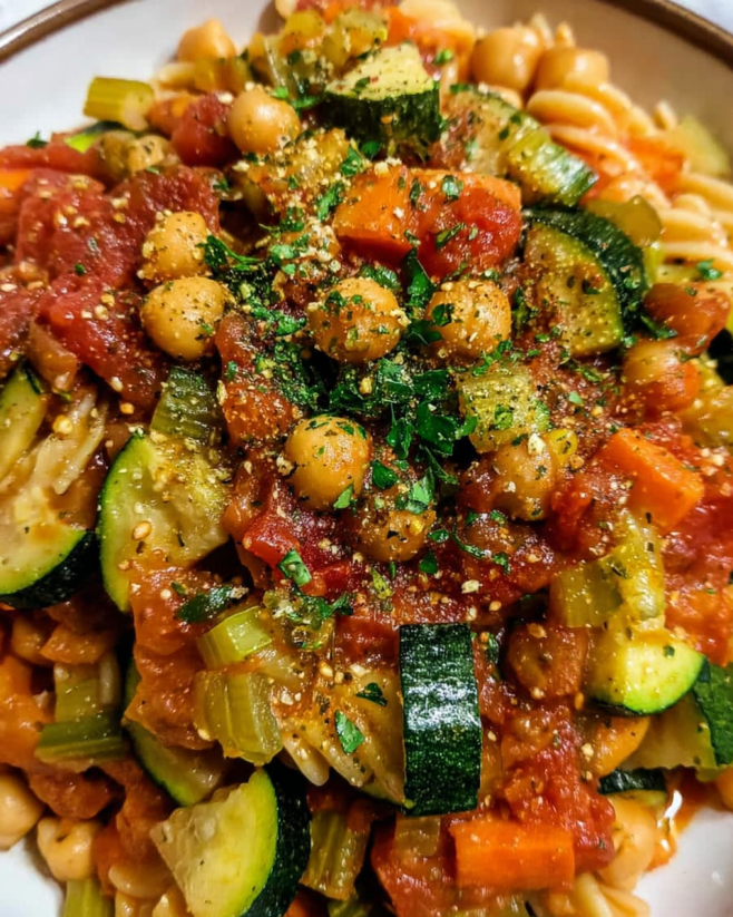 Würziges Zucchini-Kichererbsen Ragout
