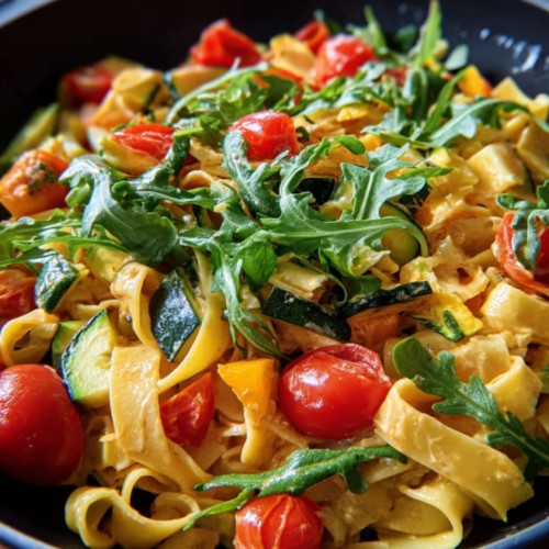 Cremige Tagliatelle mit Gemüse