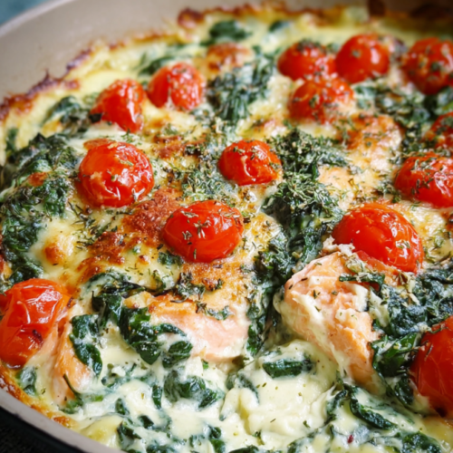 Cremiger Ricotta-Lachs-Auflauf