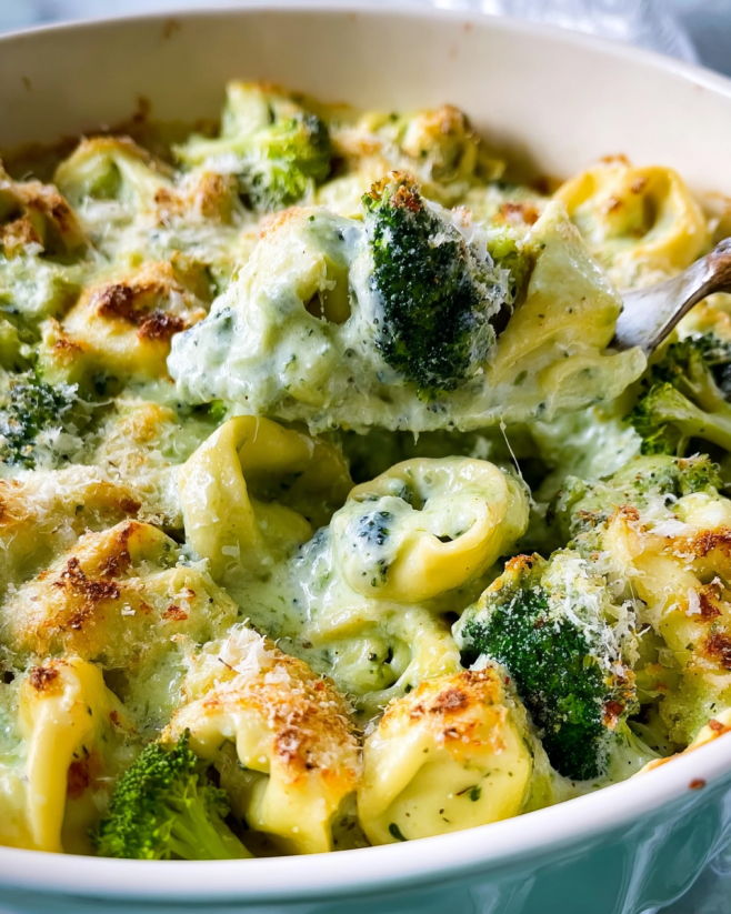 Cremiger Tortelloni Brokkoli Auflauf