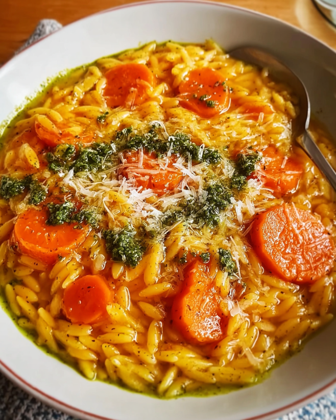 Cremiges Karotten Orzotto