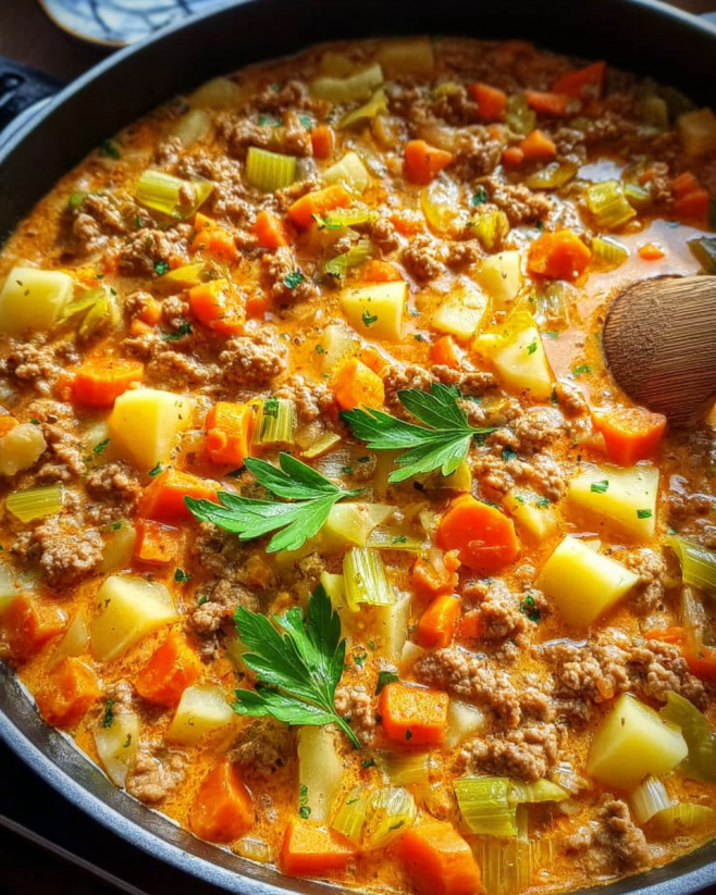 Deftiger Bauerntopf mit Hackfleisch