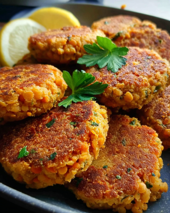 Einfache Rote Linsen Bratlinge