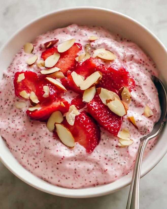 Erdbeer Chia Joghurt Bowl