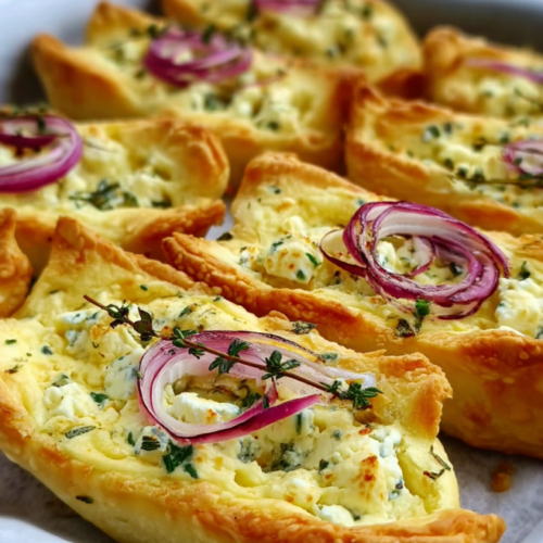 Knusprige Fetaschiffchen aus Blätterteig