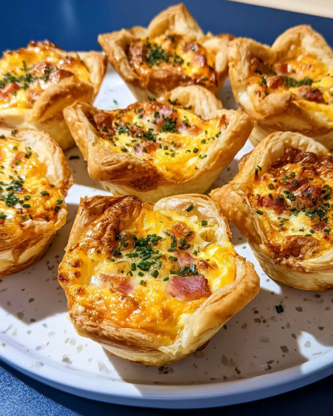 Knusprige Mini Frühstücksquiches
