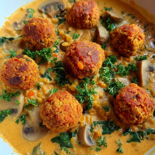 Linsenbällchen in Cremigem Curry