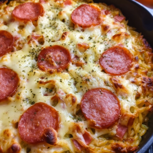 Pizza Orzo Pfannenauflauf
