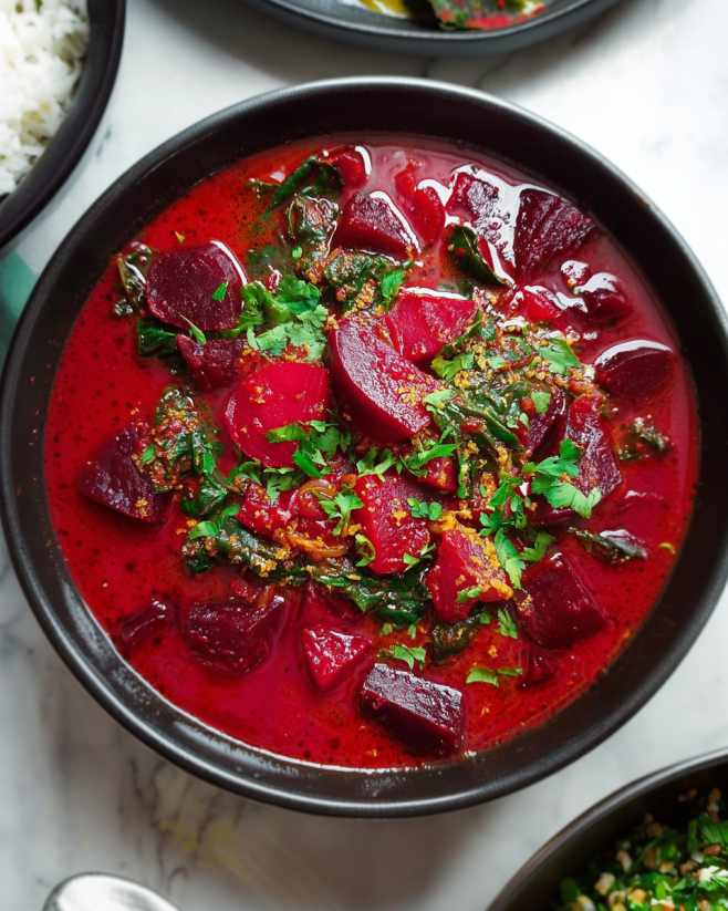 Rote Bete Kokos Curry 2