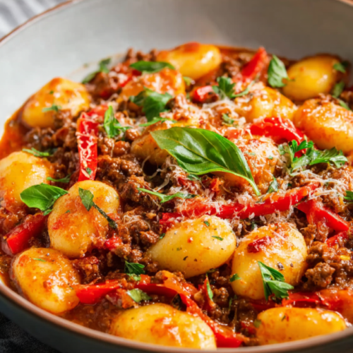 Schupfnudeln mit Hackfleisch