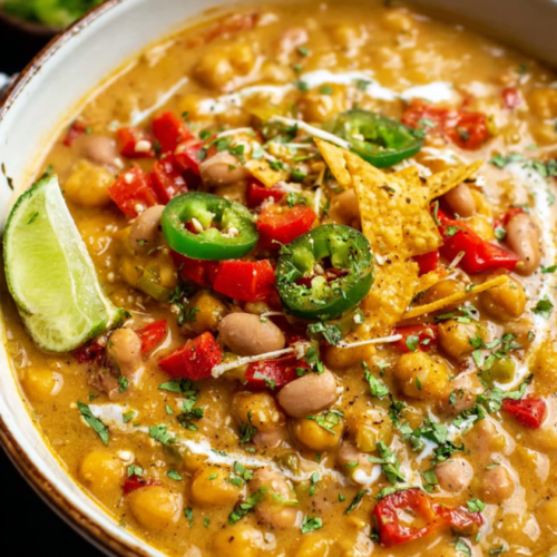 Cremiges Veganes Kichererbsen Chili