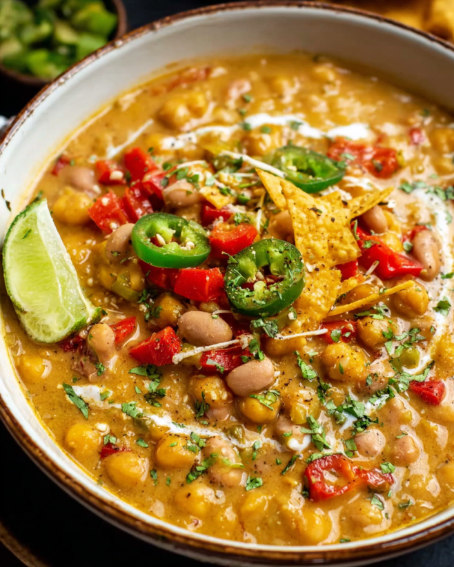 Cremiges Veganes Kichererbsen Chili