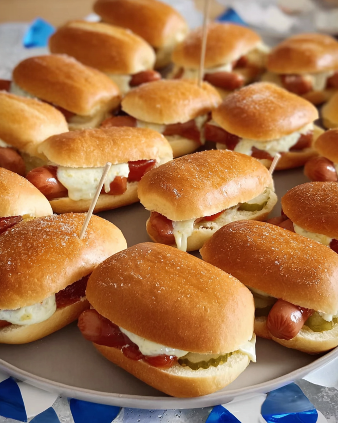 Fluffige Mini Hot Dogs