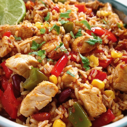 Mexikanische Hähnchen Reispfanne