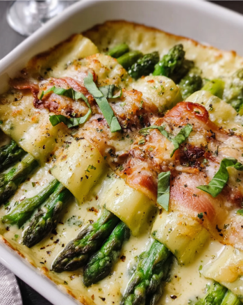 Cremige Spargel Cannelloni Auflauf
