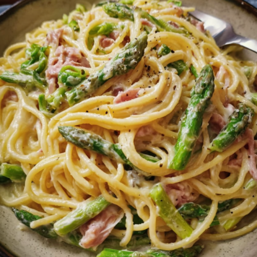 Cremige Spargel Pasta Pfanne