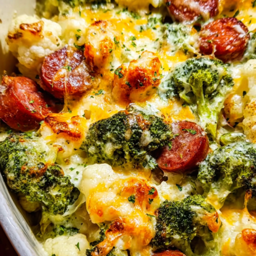 Cremiger Blumenkohl Brokkoli Auflauf